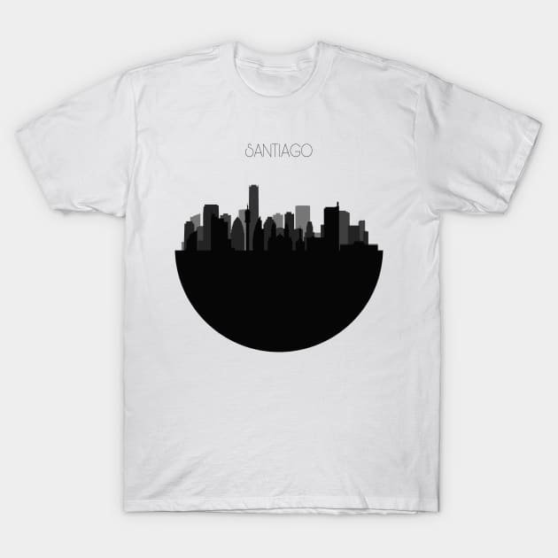 Santiago Skyline T-Shirt by inspirowl